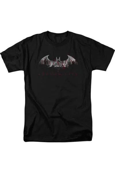 Gildan Batman Arkham City Bat Fill Short Sleeve Adult Tee / T-shirt In Black