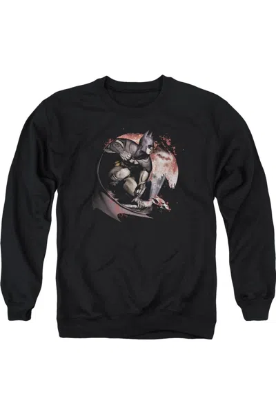 Gildan Batman Arkham City Blood Moon Adult Crewneck Sweatshirt In Black