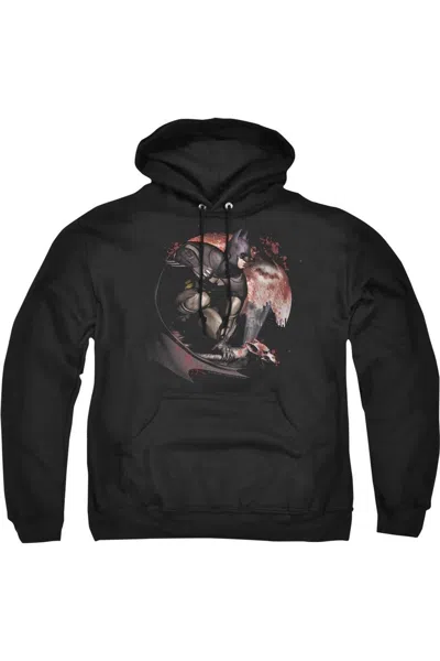 Gildan Batman Arkham City Blood Moon Adult Pull Over Hoodie / Hooded Sweatshirt In Black