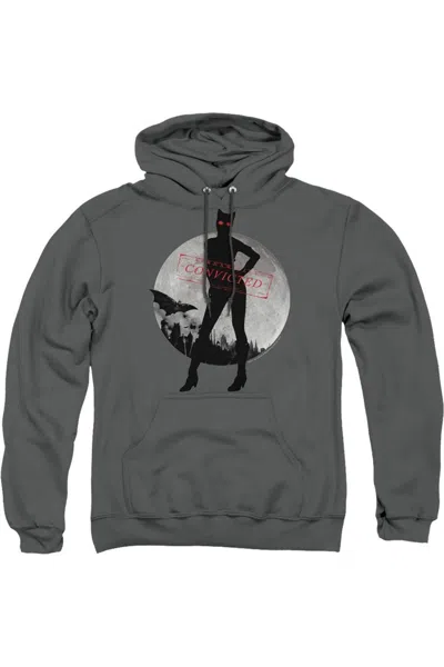 Gildan Batman Arkham City Catwoman Convicted Adult Pull Over Hoodie / Hooded Sweatshirt In Pink