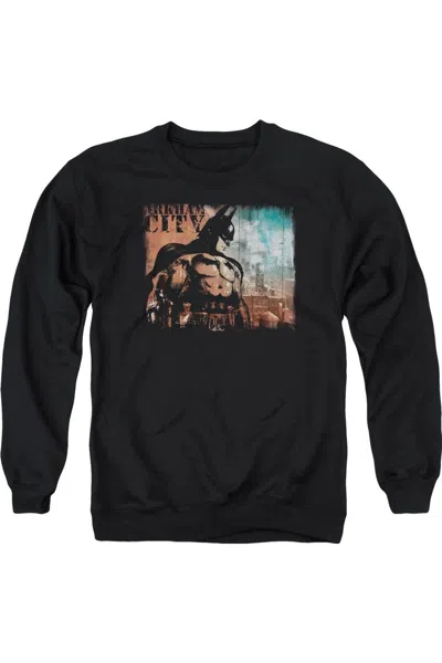 Gildan Batman Arkham City City Knockout Adult Crewneck Sweatshirt In Black