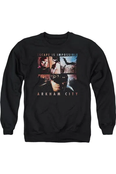 Gildan Batman Arkham City Escape Is Impossible Adult Crewneck Sweatshirt In Black