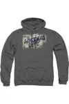 Gildan Batman Arkham City Greetings From Arkham Adult Pull Over Hoodie / Hooded Sweatshirt In Pink