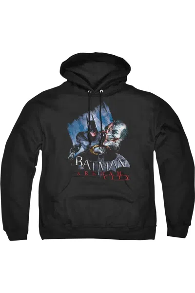 Gildan Batman Arkham City Joke's On You! Adult Pull Over Hoodie / Hooded Sweatshirt In Black