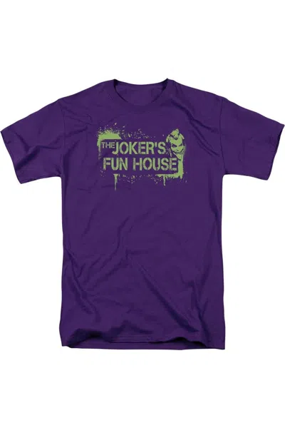 Gildan Batman Arkham City Jokers Fun House Short Sleeve Adult Tee / T-shirt In Purple