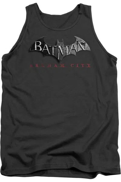 Gildan Batman Arkham City Logo Adult Tank Top In Pink