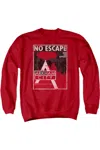 Gildan Batman Arkham City No Escape Adult Crewneck Sweatshirt In Red