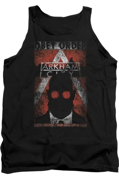 Gildan Batman Arkham City Obey Order Poster Adult Tank Top In Black