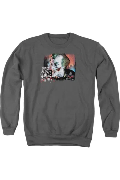 Gildan Batman Arkham City Plenty Wrong Adult Crewneck Sweatshirt In Pink