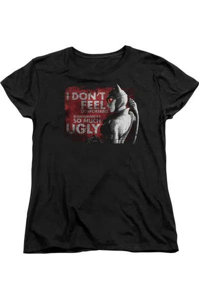Gildan Batman Arkham City So Much Ugly Short Sleeve Womens Tee / T-shirt In Black