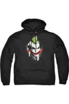 Gildan Batman Arkham City Spraypaint Smile Adult Pull Over Hoodie / Hooded Sweatshirt In Black