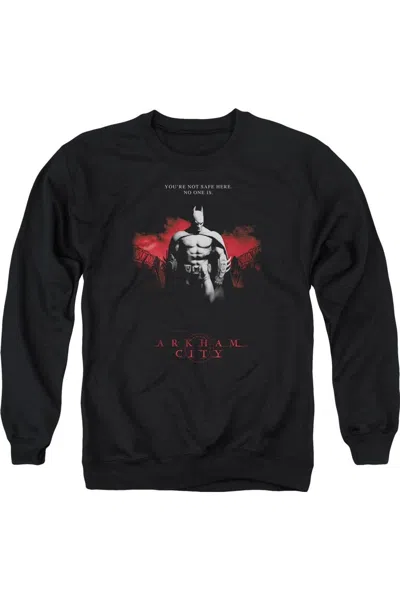 Gildan Batman Arkham City Standing Strong Adult Crewneck Sweatshirt In Black