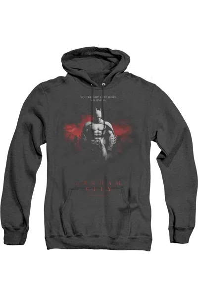 Gildan Batman Arkham City Standing Strong Adult Heather Hoodie / Hooded Sweatshirt In Black