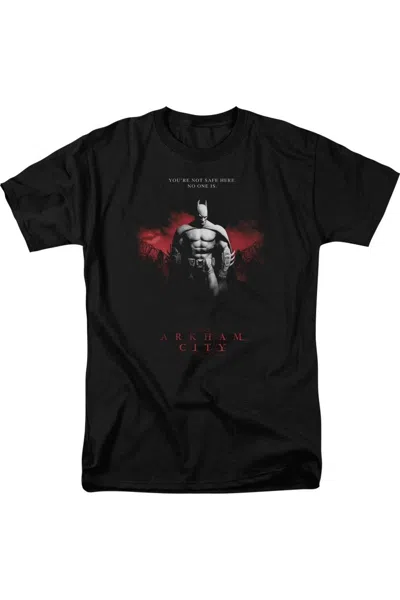 Gildan Batman Arkham City Standing Strong Short Sleeve Adult Tee / T-shirt In Black