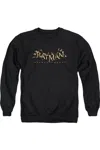 Gildan Batman Arkham Knight Ak Flame Logo Adult Crewneck Sweatshirt In Black