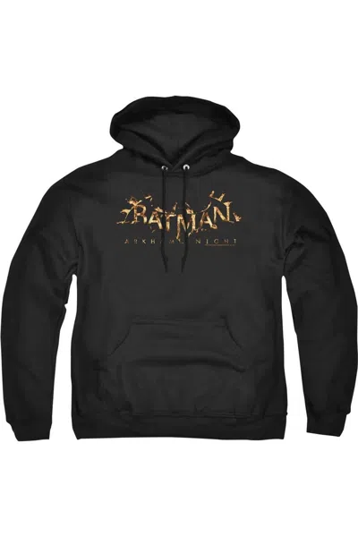 Gildan Batman Arkham Knight Ak Flame Logo Adult Pull Over Hoodie / Hooded Sweatshirt In Black