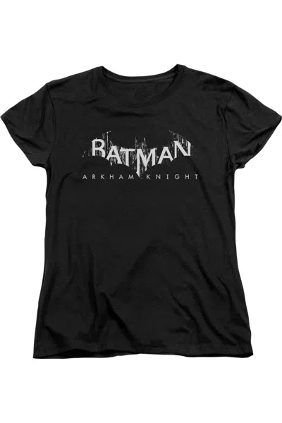 Gildan Batman Arkham Knight Ak Splinter Logo Short Sleeve Womens Tee / T-shirt In Black