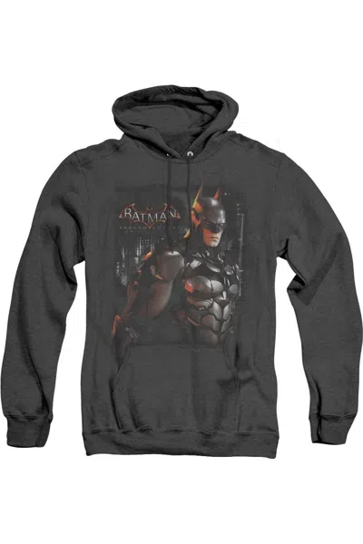 Gildan Batman Arkham Knight Dark Knight Adult Heather Hoodie / Hooded Sweatshirt In Black