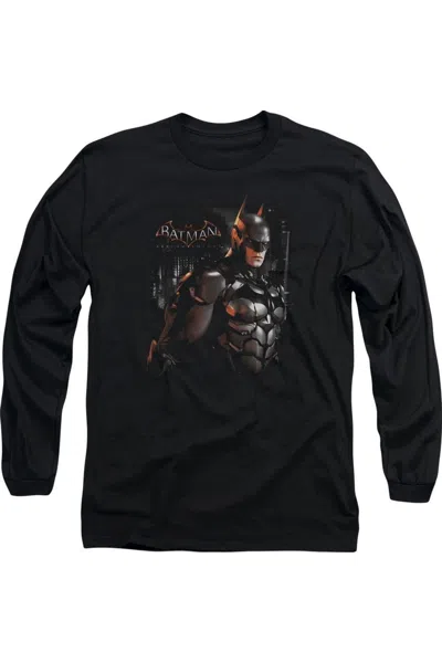 Gildan Batman Arkham Knight Dark Knight Long Sleeve Adult Tee / T-shirt In Black