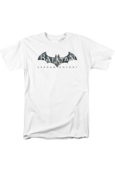 Gildan Batman Arkham Knight Descending Logo Short Sleeve Adult Tee / T-shirt In White