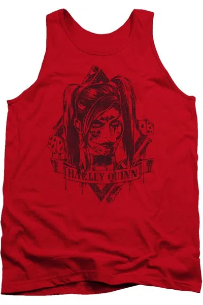 Gildan Batman Arkham Knight Diamond Adult Tank Top In Red