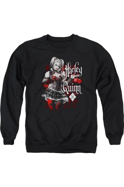 Gildan Batman Arkham Knight Dice Adult Crewneck Sweatshirt In Black