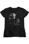 Gildan Batman Arkham Knight Face Off Short Sleeve Womens Tee / T-shirt In Black