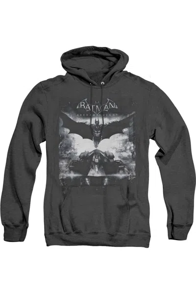 Gildan Batman Arkham Knight Forward Force Adult Heather Hoodie / Hooded Sweatshirt In Black