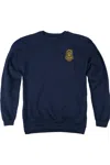 Gildan Batman Arkham Knight Gotham Badge Adult Crewneck Sweatshirt In Blue