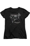 Gildan Batman Arkham Knight Grapple Short Sleeve Womens Tee / T-shirt In Black
