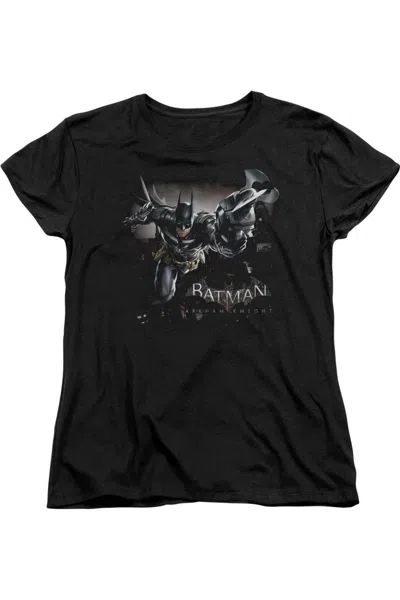 Gildan Batman Arkham Knight Grapple Short Sleeve Womens Tee / T-shirt In Black
