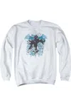 Gildan Batman Arkham Knight I Know Adult Crewneck Sweatshirt In White