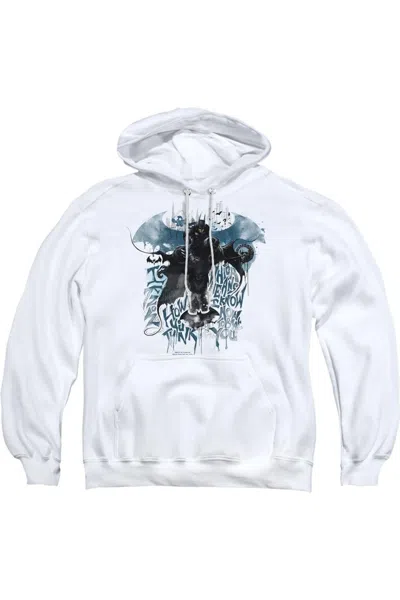 Gildan Batman Arkham Knight I Know Adult Pull Over Hoodie / Hooded Sweatshirt In White