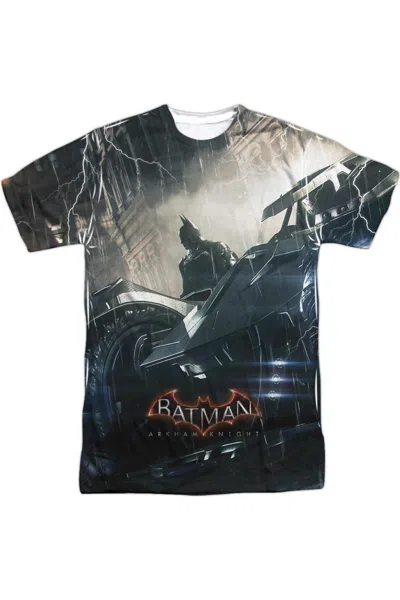 Gildan Batman Arkham Knight Into The Night Short Sleeve Adult Poly Crew Tee / T-shirt In Multi