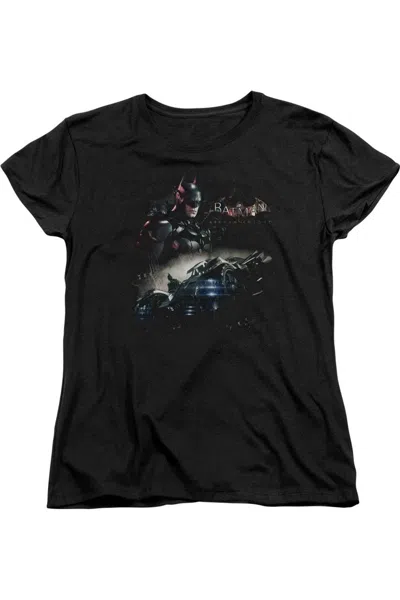 Gildan Batman Arkham Knight Knight Rider Short Sleeve Womens Tee / T-shirt In Black