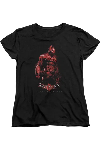 Gildan Batman Arkham Knight Knight Short Sleeve Womens Tee / T-shirt In Black