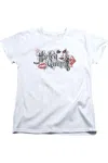 Gildan Batman Arkham Knight Lips Short Sleeve Womens Tee / T-shirt In White