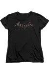 Gildan Batman Arkham Knight Logo Short Sleeve Womens Tee / T-shirt In Black