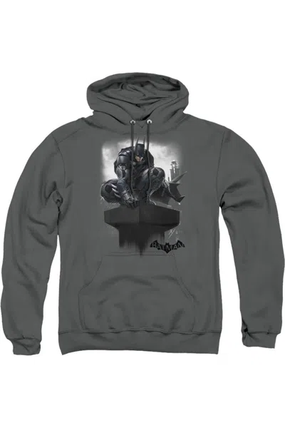 Gildan Batman Arkham Knight Perched Adult Pull Over Hoodie / Hooded Sweatshirt In Pink