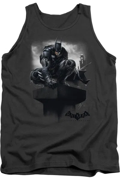 Gildan Batman Arkham Knight Perched Adult Tank Top In Pink