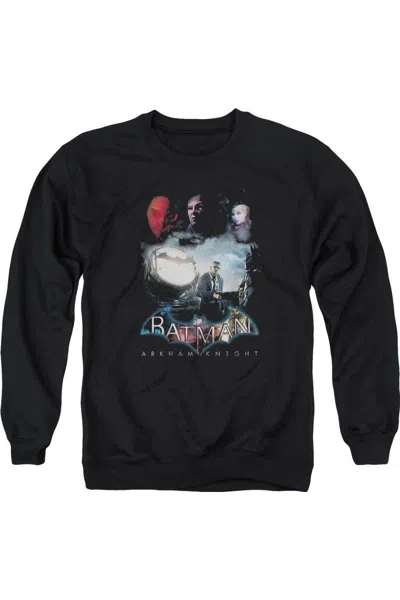 Gildan Batman Arkham Knight Villain Storm Adult Crewneck Sweatshirt In Black