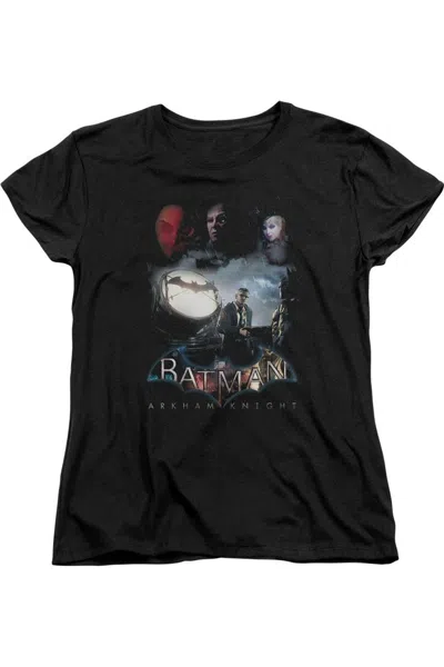 Gildan Batman Arkham Knight Villain Storm Short Sleeve Womens Tee / T-shirt In Black