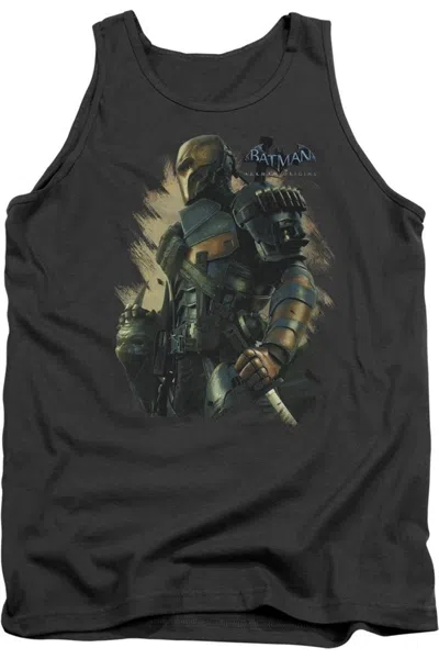 Gildan Batman Arkham Origins Deathstroke Adult Tank Top In Pink