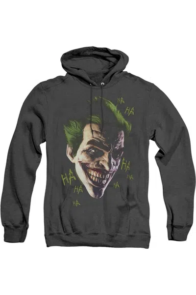 Gildan Batman Arkham Origins Joker Grim Adult Heather Hoodie / Hooded Sweatshirt In Black