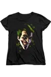 Gildan Batman Arkham Origins Joker Grim Short Sleeve Women´s Tee / T-shirt In Black