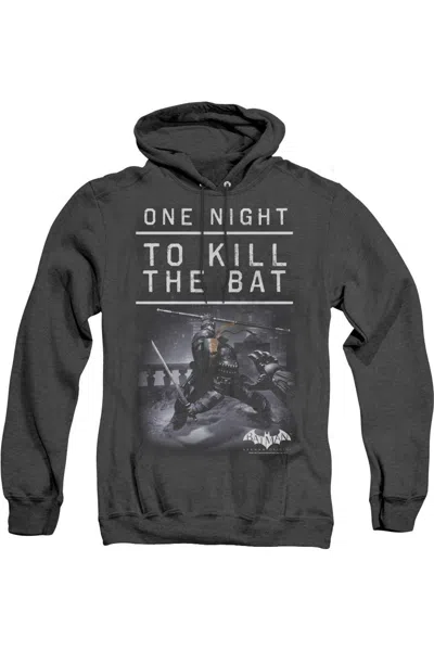 Gildan Batman Arkham Origins One Night Adult Heather Hoodie / Hooded Sweatshirt In Black