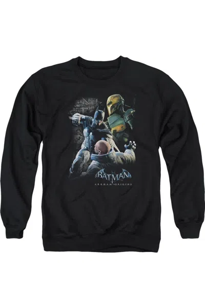 Gildan Batman Arkham Origins Punch Adult Crewneck Sweatshirt In Black