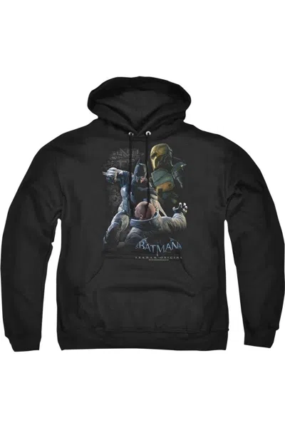 Gildan Batman Arkham Origins Punch Adult Pull Over Hoodie / Hooded Sweatshirt In Black