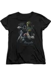 Gildan Batman Arkham Origins Punch Short Sleeve Womens Tee / T-shirt In Black
