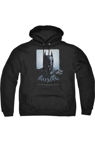 Gildan Batman Arkham Origins Two Sides Adult Pull Over Hoodie / Hooded Sweatshirt In Black